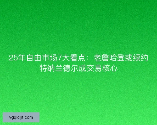 25年自由市场7大看点：老詹哈登或续约特纳兰德尔成交易核心