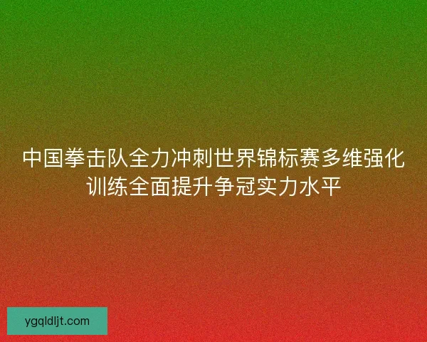 中国拳击队全力冲刺世界锦标赛多维强化训练全面提升争冠实力水平